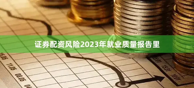证券配资风险2023年就业质量报告里